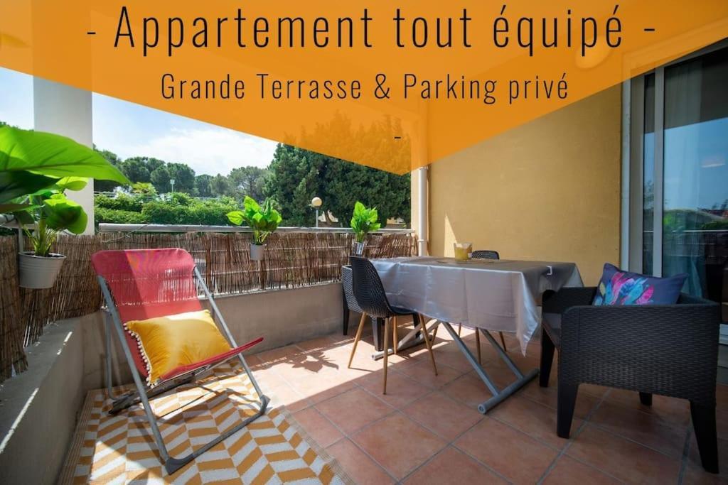 Appartement Tout Equipe Terrasse Et Parking Prive Marsella Exterior foto